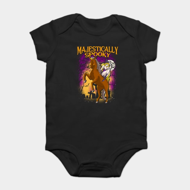 Majestically Spooky Witch & Unicorn Halloween Funny T-Shirt Baby Bodysuit by creative